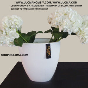 ULOMA™ OVAL CERAMIC VASE 12"H X 11"W
